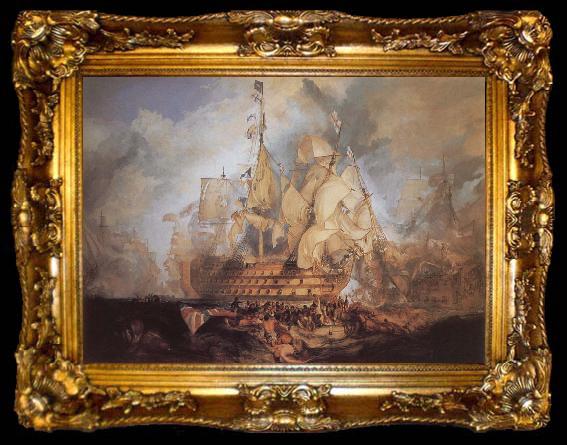 framed  J.M.W. Turner The Battle of Trafalgar, ta009-2